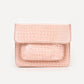 Schoudertas Croco print roze