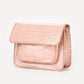 Schoudertas Croco print roze