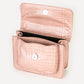 Schoudertas Croco print roze