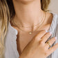 Ketting smiley gedraaid goudkleurig