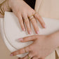Ring open hartjes goudkleurig
