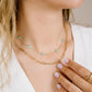 Paperclip schakelketting plat goudkleurig