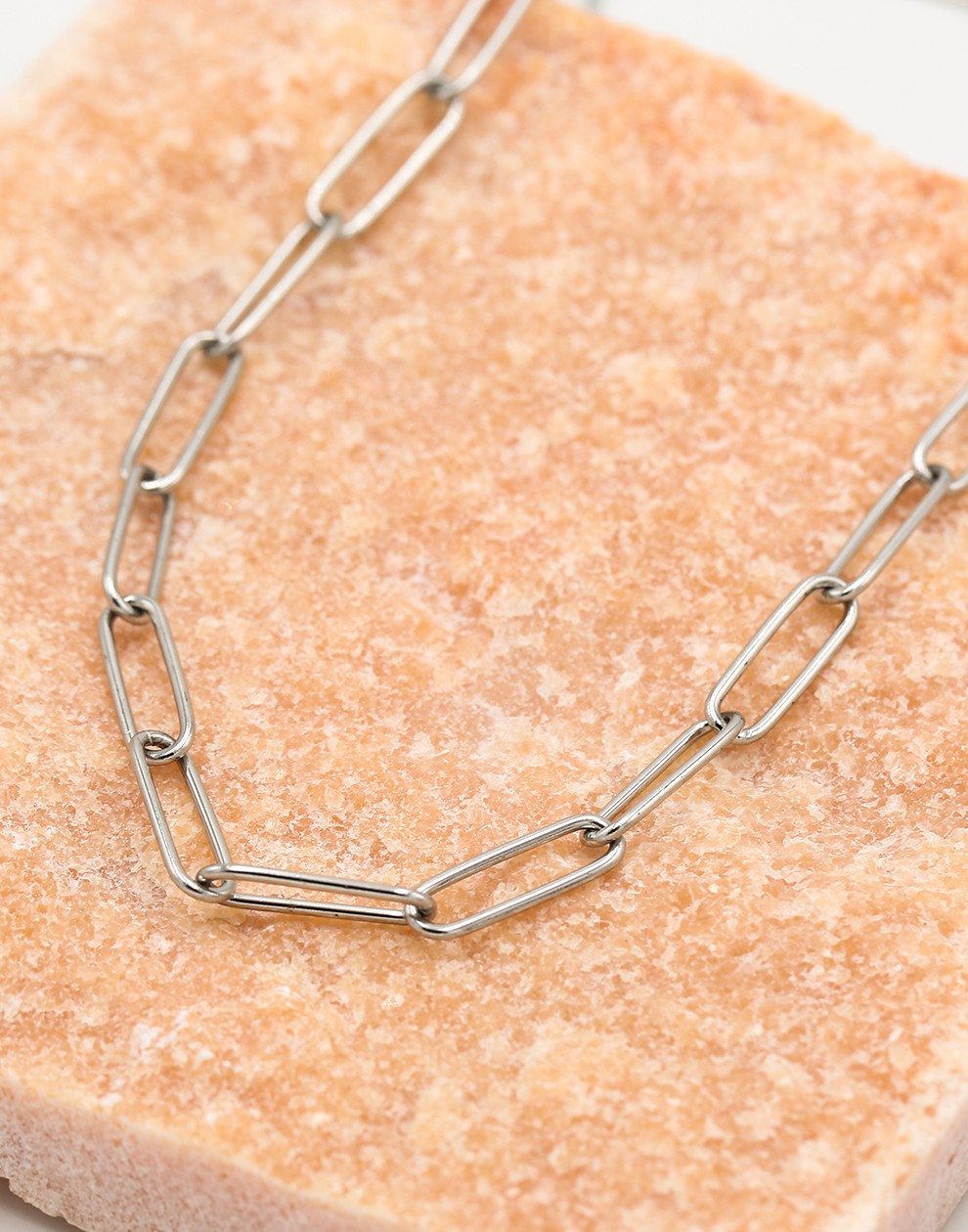 Ketting zilverkleurig paperclip