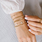 Paperclip armband goudkleurig