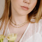 Ketting plat met hartje goudkleurig