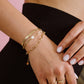 Armband platte schakel goudkleurig