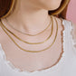 Ketting tennis en gedraaide schakel goudkleurig