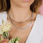 Schakelketting plat zilverkleurig 45cm