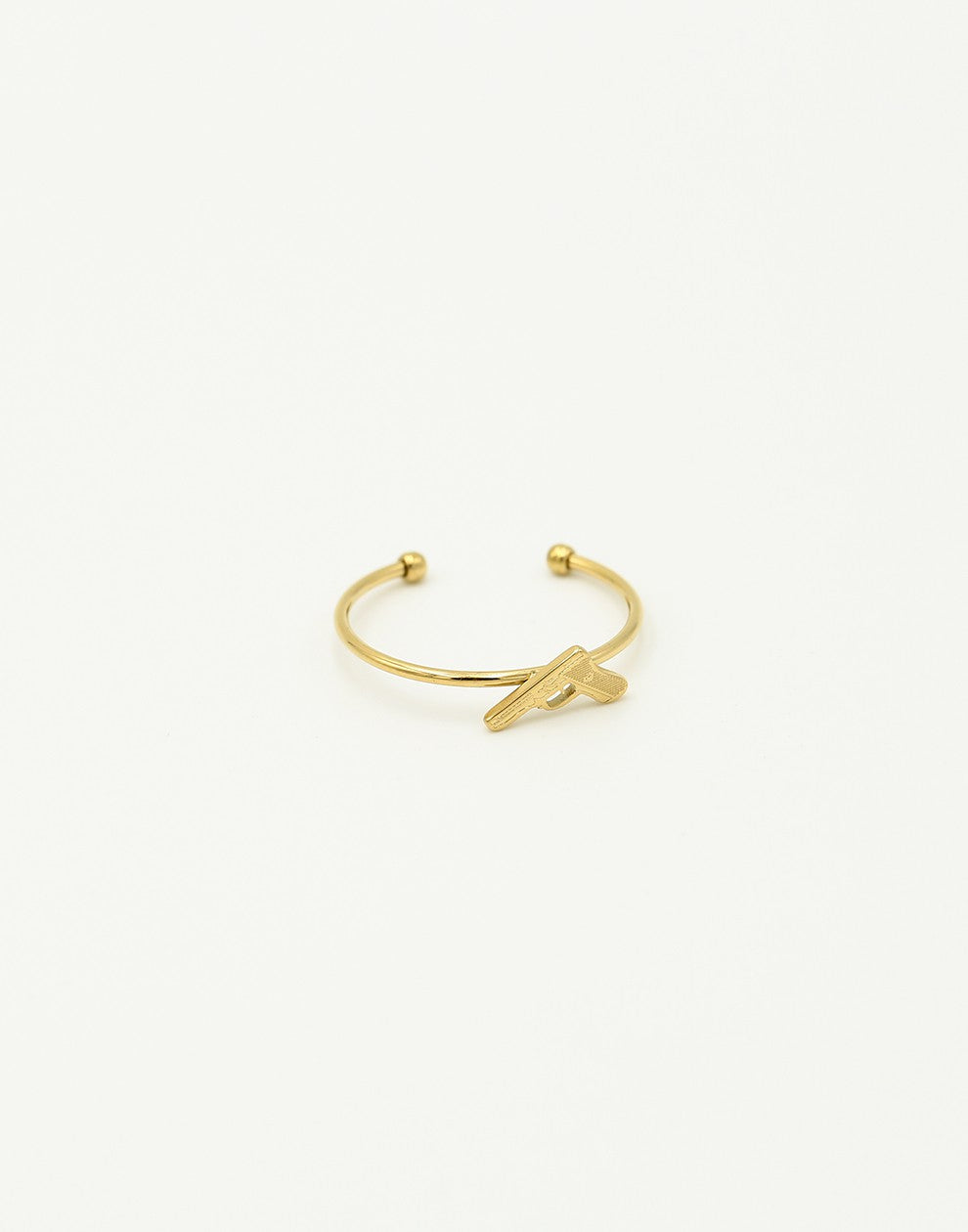 Ring pistool goudkleurig