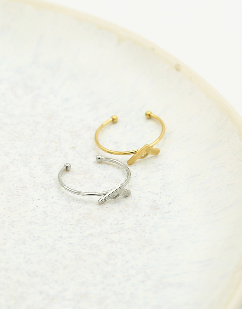 Ring pistool goudkleurig