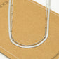 Dubbele ketting snake bolletjes zilverkleurig