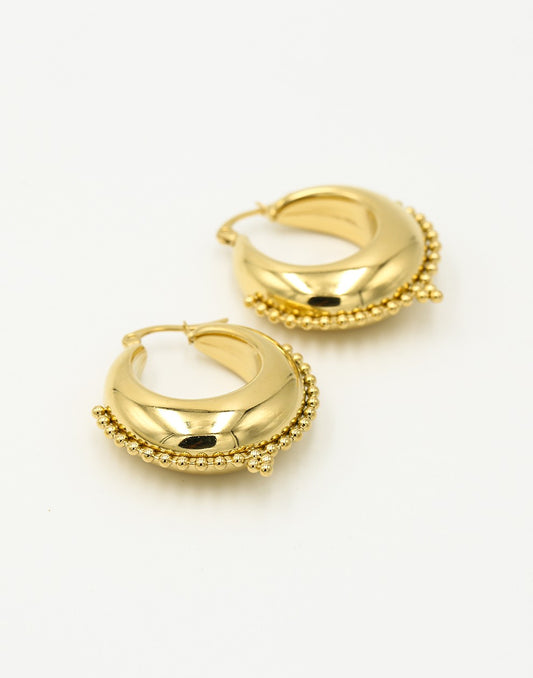Bali hoops bolletjes goudkleurig