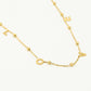 Ketting love bolletjes goudkleurig