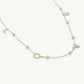 Ketting love bolletjes zilverkleurig