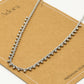 Gedraaide ketting bolletjes zilverkleurig