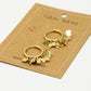 Earrings 6 butterflies gold-colored
