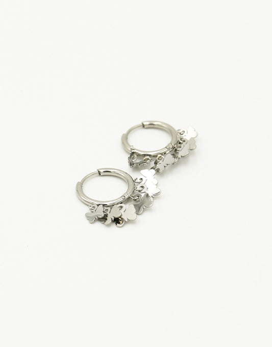 Earrings 6 butterflies silver-colored
