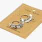 Earrings 6 butterflies silver-colored