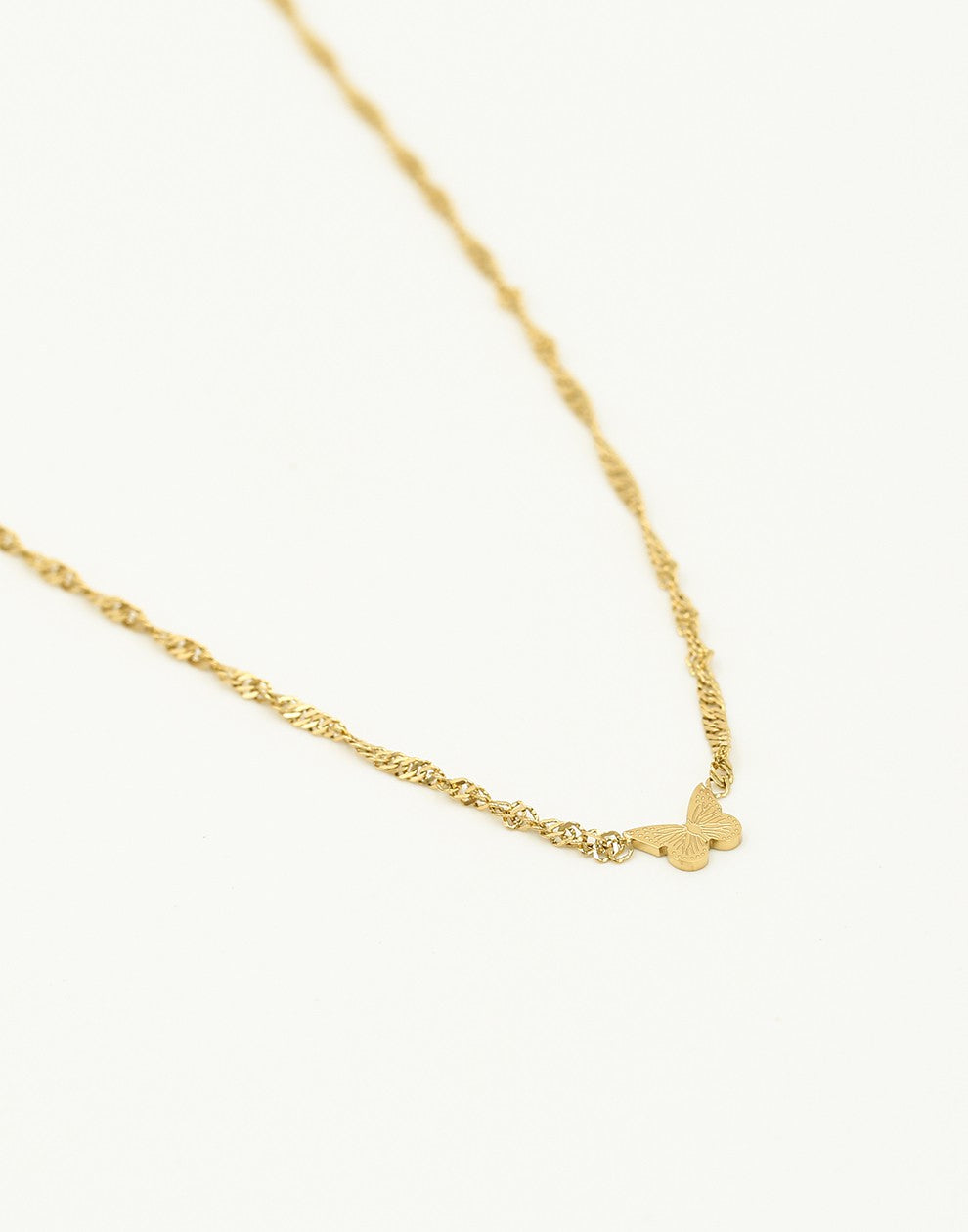 Ketting vlinder goudkleurig