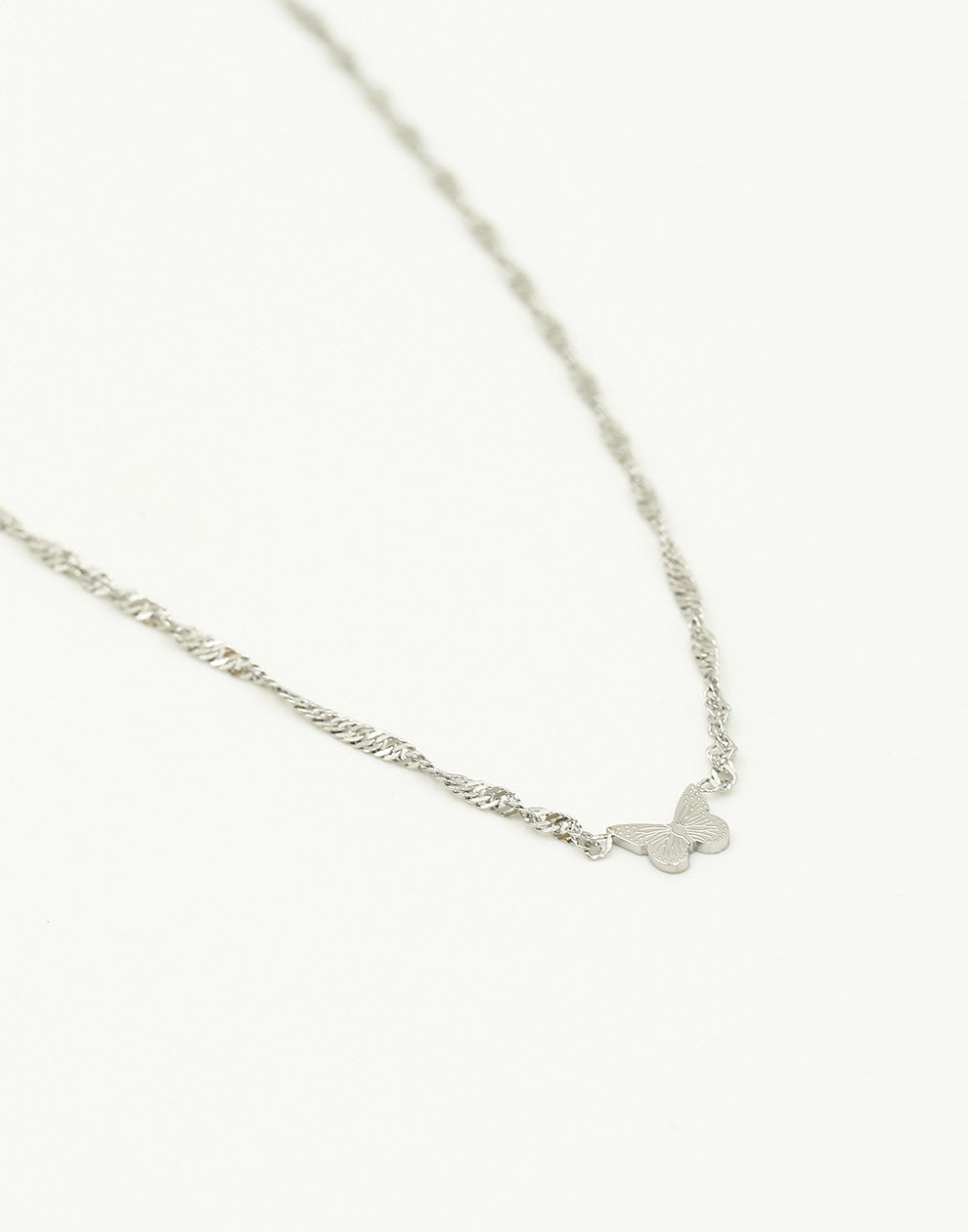 Ketting vlinder zilverkleurig