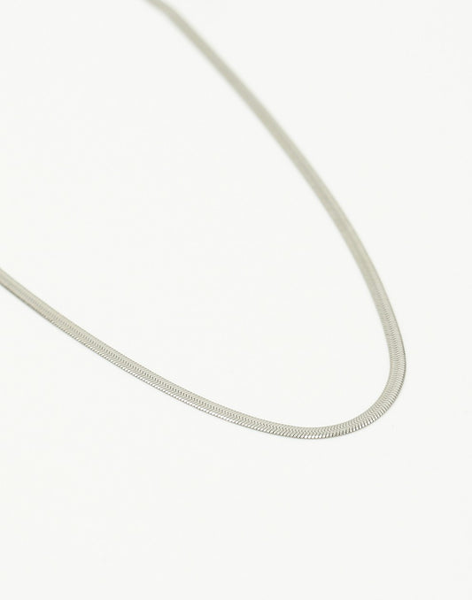 Ketting snake 2mm zilverkleurig