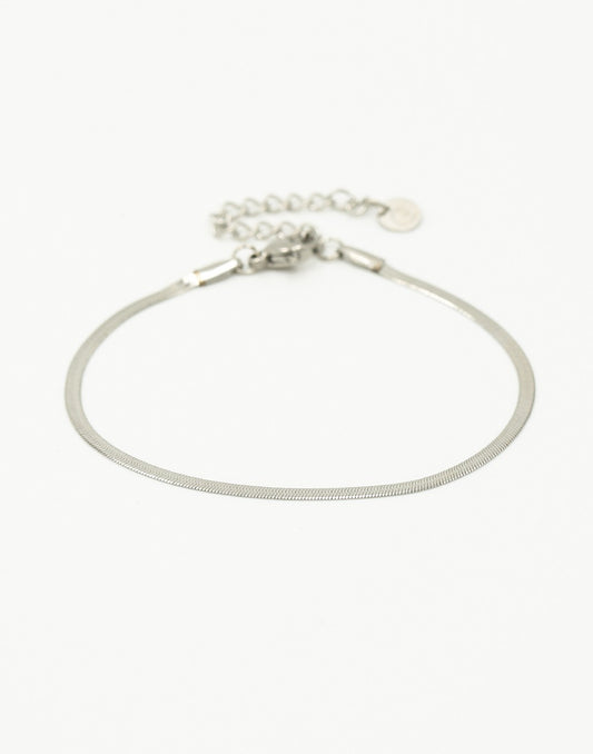 snake armband 2mm zilverkleurig