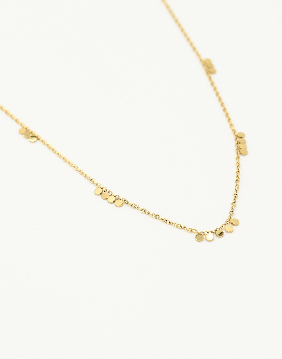 Ketting muntjes mini goudkleurig