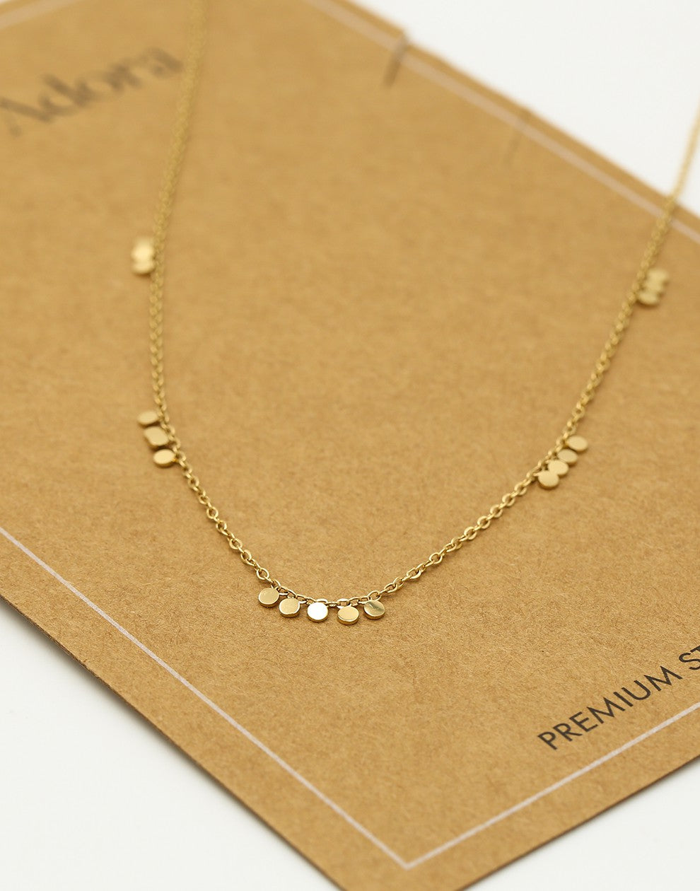 Ketting muntjes mini goudkleurig