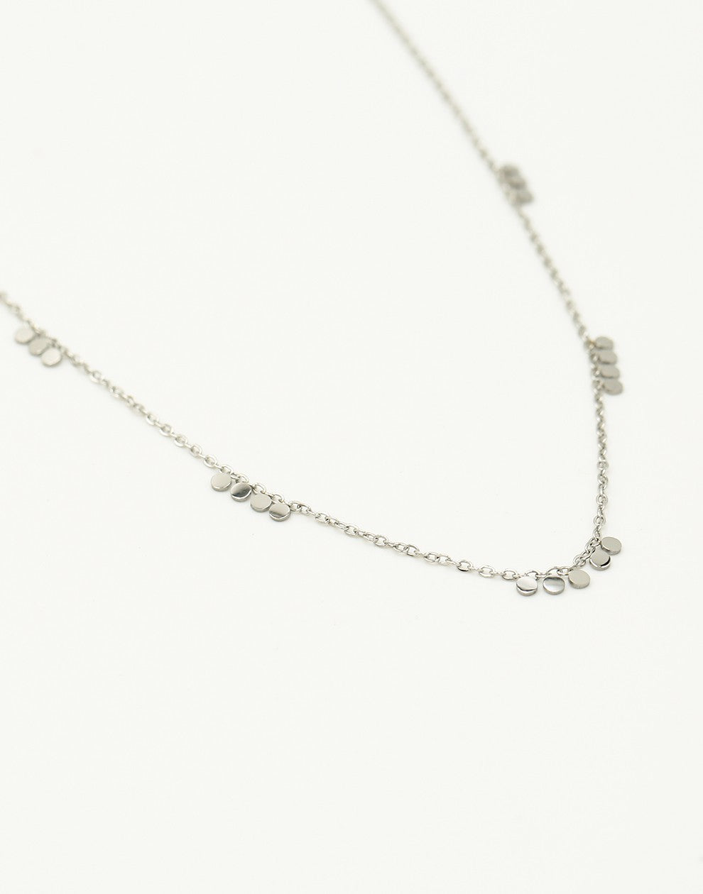 Ketting muntjes mini zilverkleurig