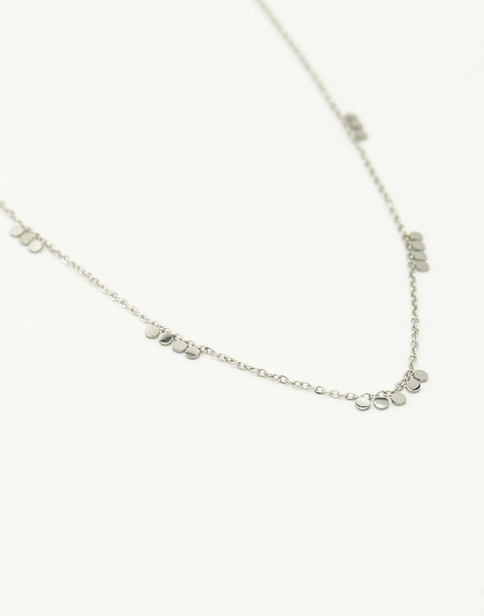 Ketting muntjes mini zilverkleurig