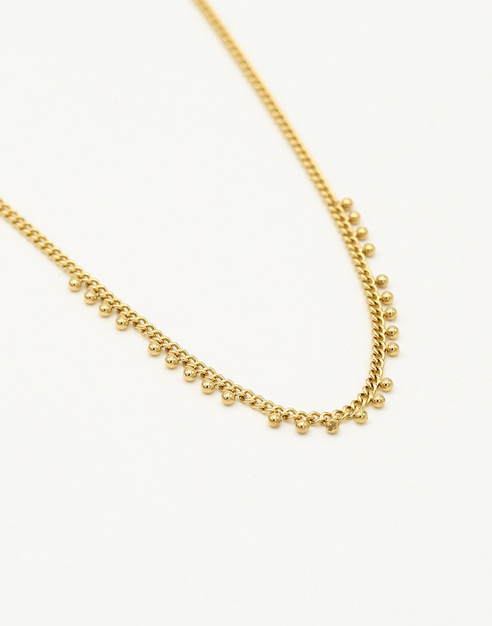 Schakelketting bolletjes goudkleurig