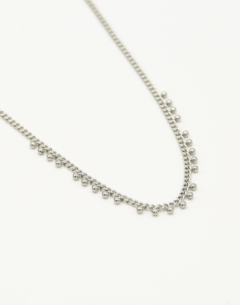 Schakelketting bolletjes zilverkleurig