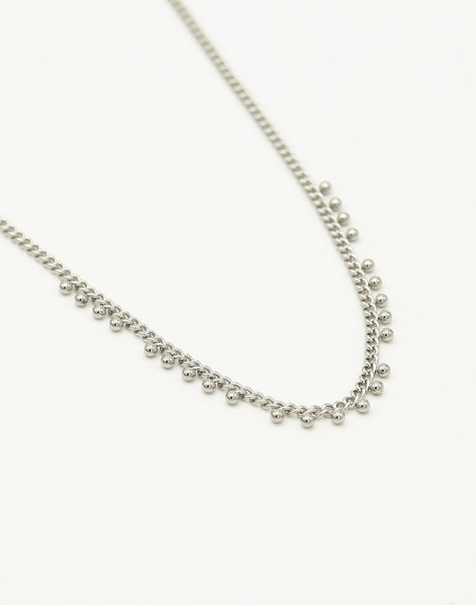 Schakelketting bolletjes zilverkleurig