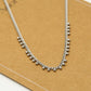 Schakelketting bolletjes zilverkleurig