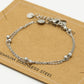 Armband dubbel bolletjes zilverkleurig