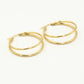 Oorringen hoops dubbel goudkleurig 30mm