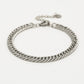 Schakelarmband grof zilverkleurig