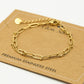 Dubbele armband paperclip schakel goudkleurig