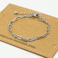 Dubbele armband paperclip schakel zilverkleurig