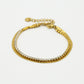 Armband tennis snake goudkleurig