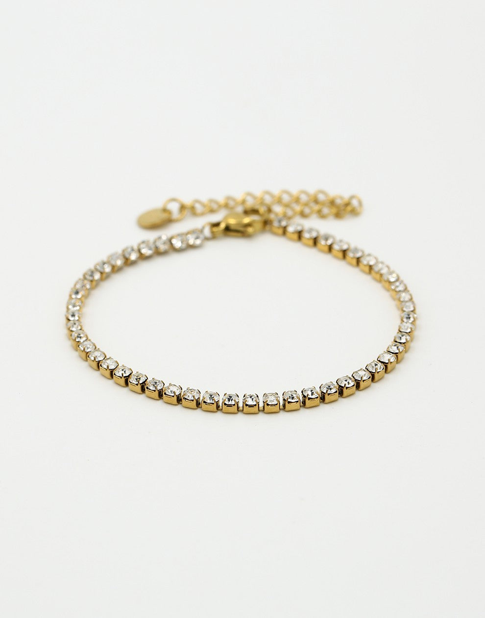 Tennis bracelet goudkleurig