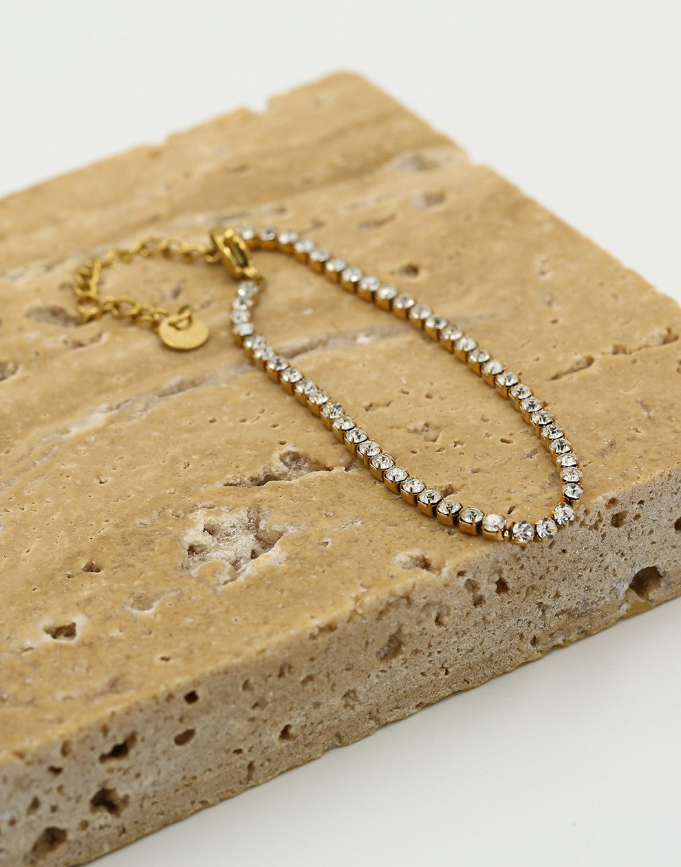 Tennis bracelet goudkleurig
