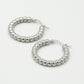 Hoops bolletjes zilverkleurig