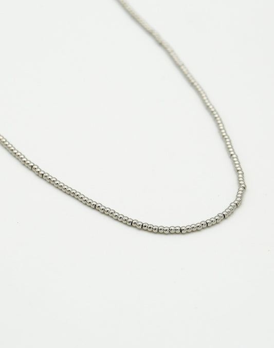 Ketting bolletjes mini zilverkleurig