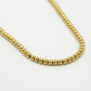 Ketting canon balls 5mm goudkleurig