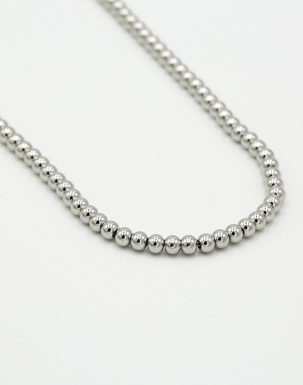 Ketting canon balls 5mm zilverkleurig
