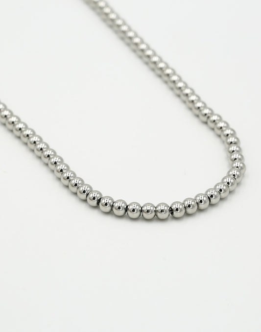 Ketting canon balls 5mm zilverkleurig