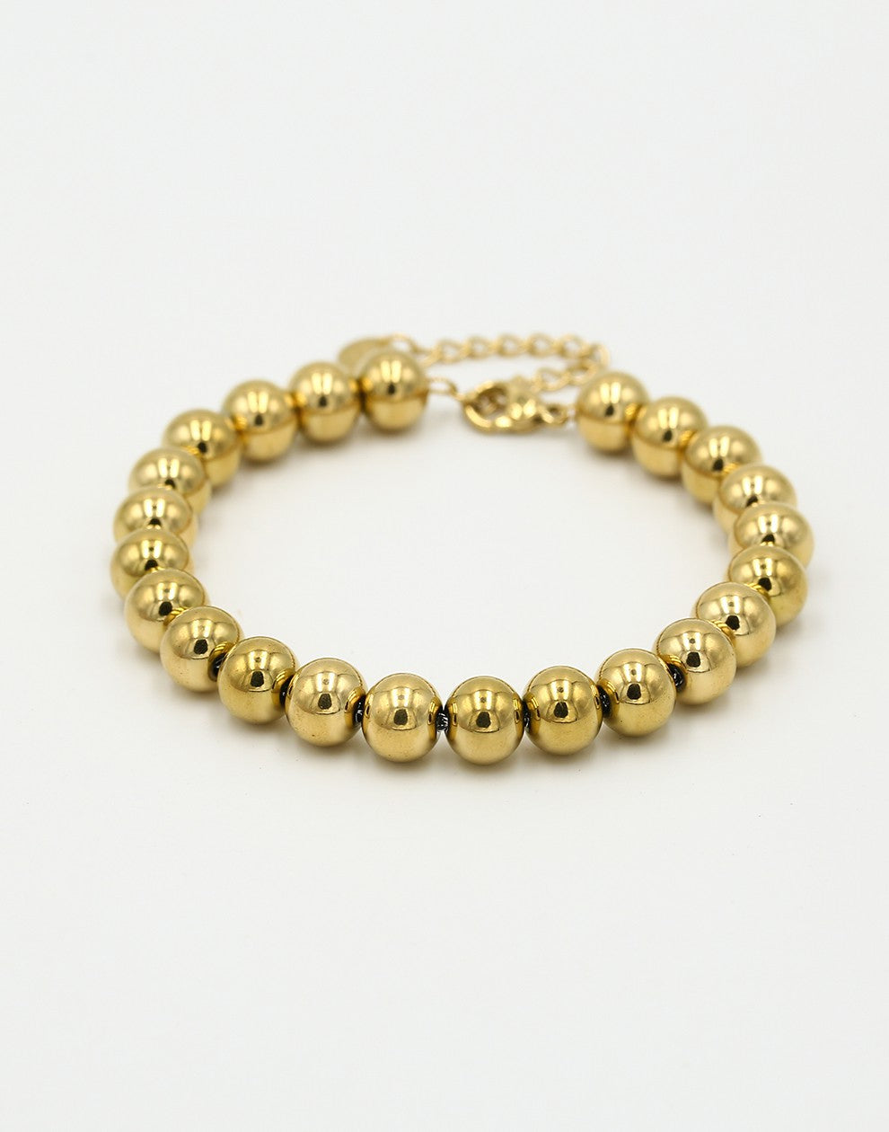 Armband bolletjes 8mm goudkleurig