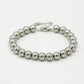 Armband bolletjes 8mm zilverkleurig