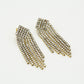 Tennis earrings multi diamond gold-colored